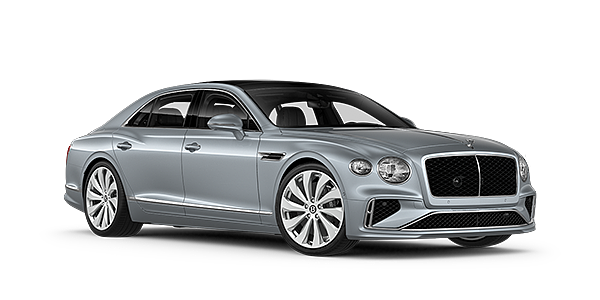Audi Zentrum Chemnitz New Bentley Flying Spur sedan front three quarter in Silverlake paint
