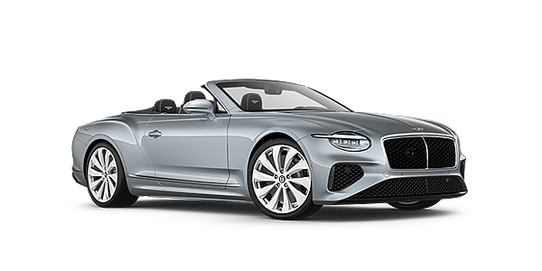 Audi Zentrum Chemnitz New Bentley Continental GTC convertible front three quarters in Silverlake paint